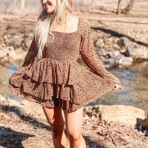 Leopard Romper Dress